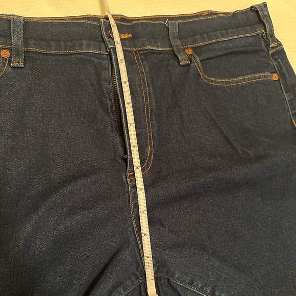 Lands' End Women's High Rise Wide Leg Dark Blue Jeans Size 18W - Picture 8 of 14